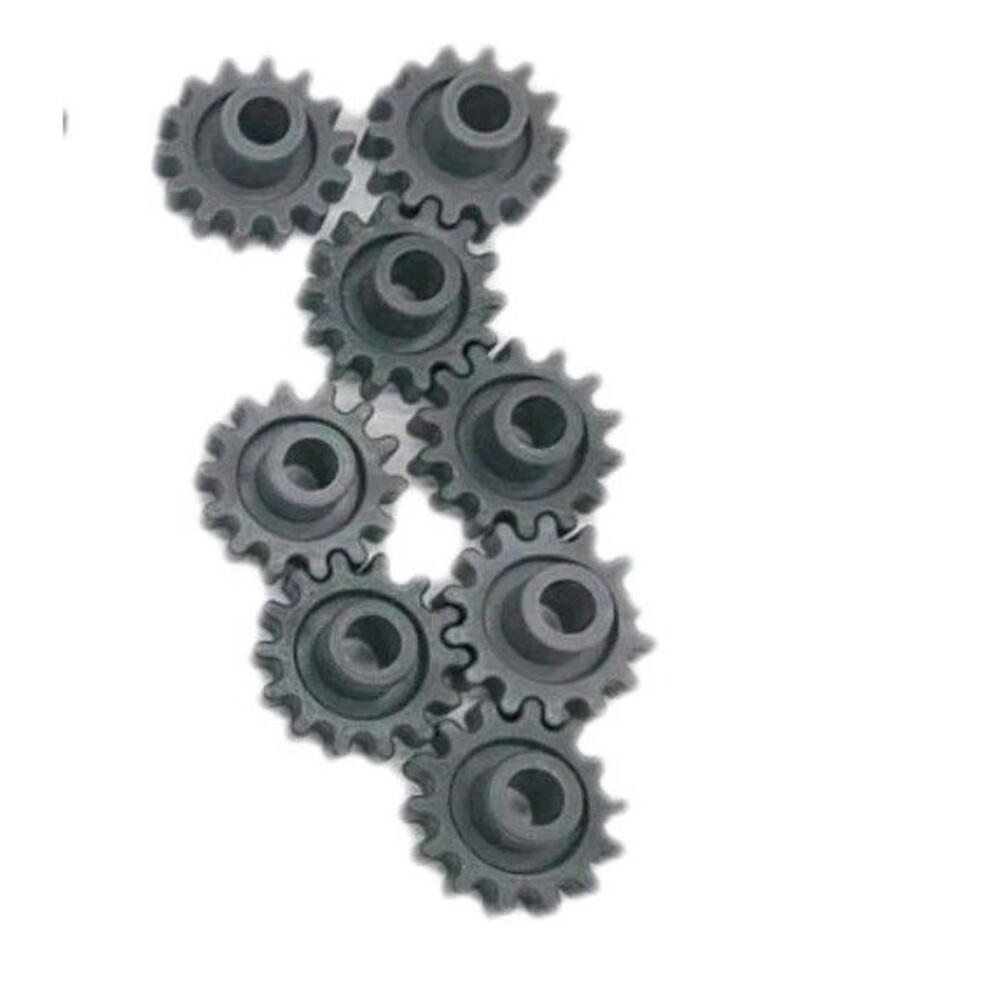 K’NEX Lot of 8 Knex Small 1" Gray Snap‑On Gears Replacement Parts Pieces #90988
